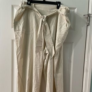Torrid Linen Blend Wide Leg Pant 22R